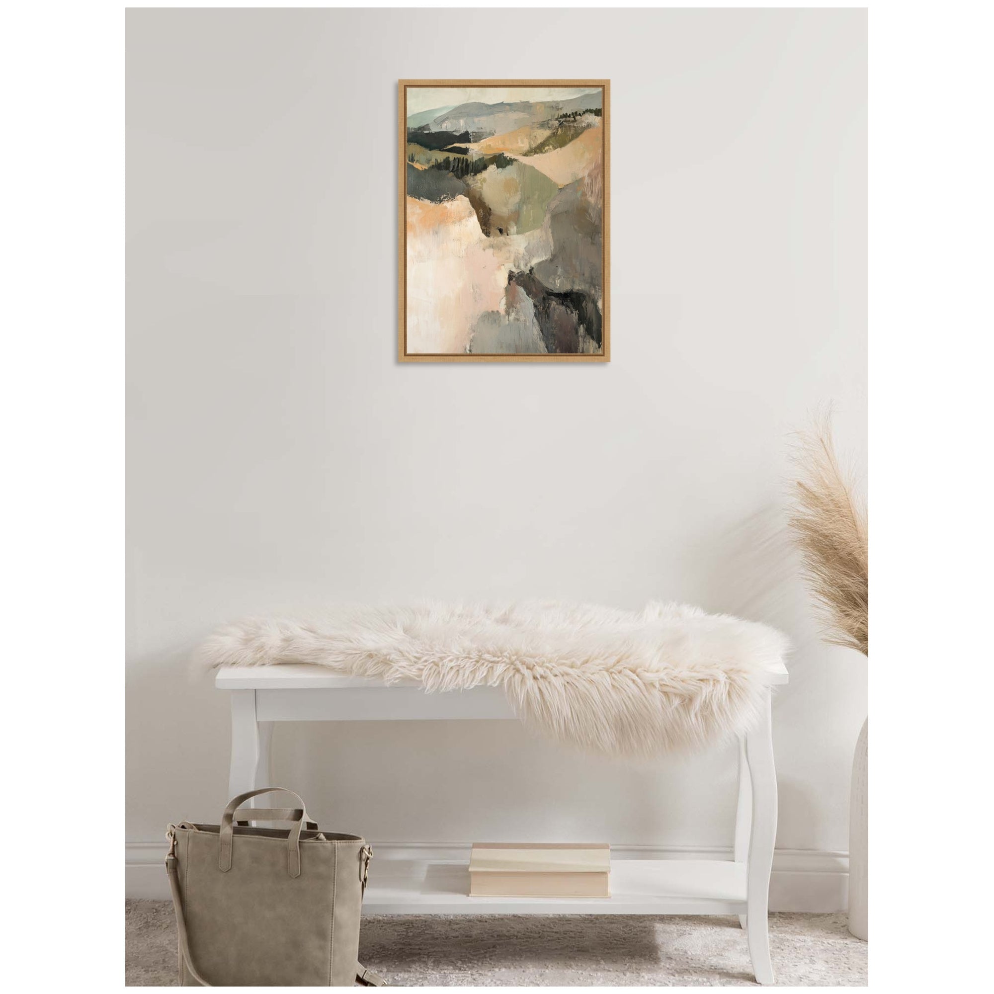 Sylvie Tonal Mountains III Framed Canvas by Amy Lighthall