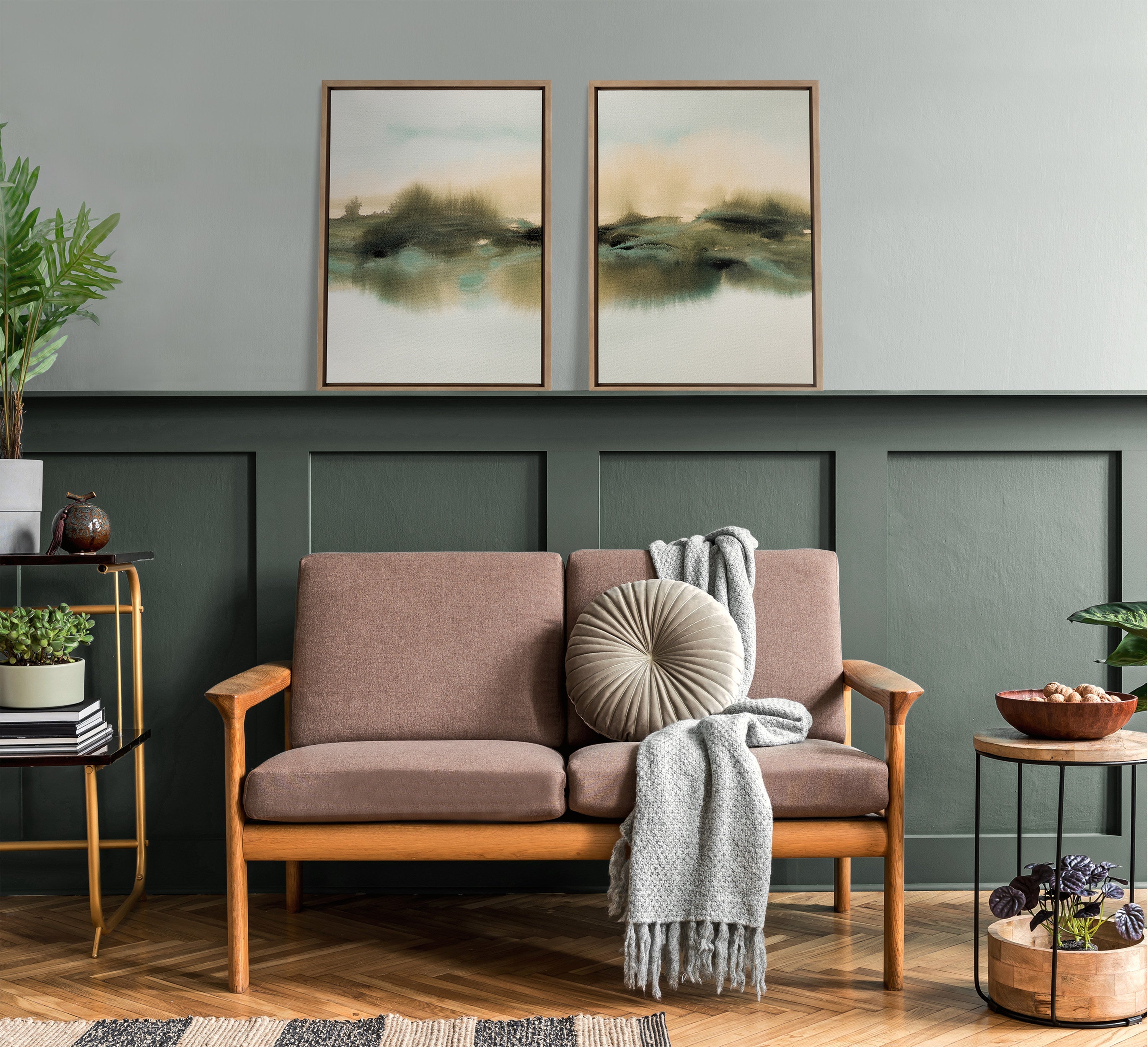 Sylvie Tranquil Meadows I and II Framed Canvas Art Set by Amy Lighthall