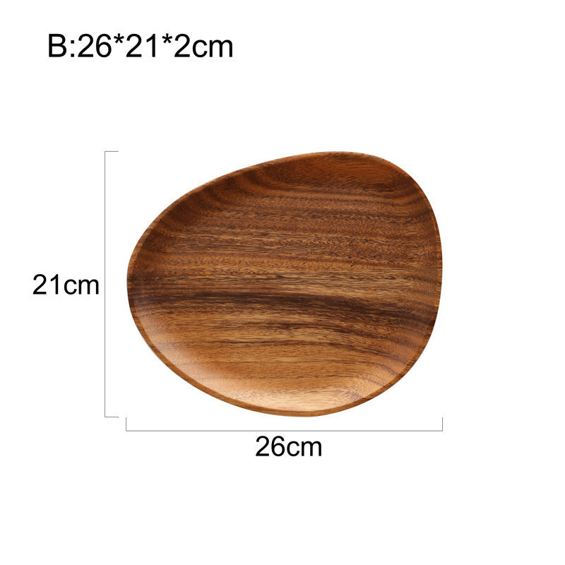 Hand-Polished Acacia Serving Plates