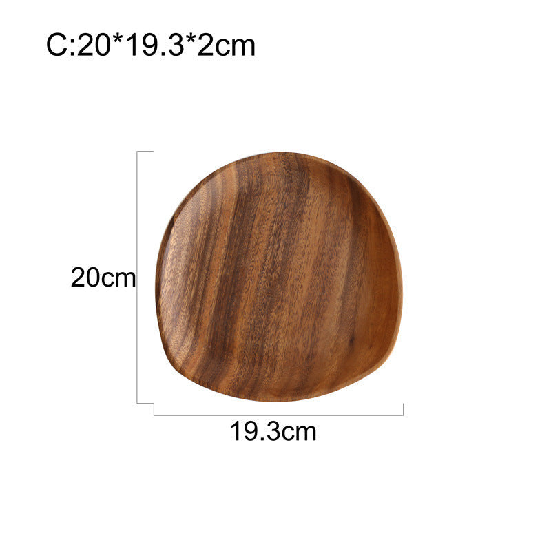 Hand-Polished Acacia Serving Plates