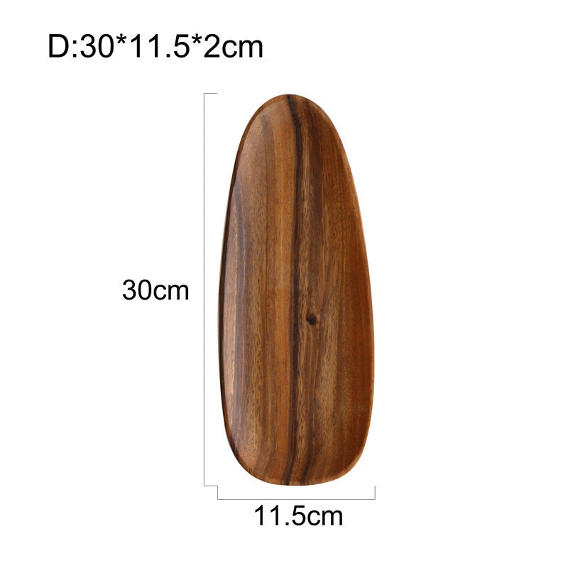 Hand-Polished Acacia Serving Plates