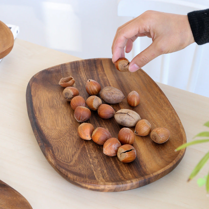 Hand-Polished Acacia Serving Plates