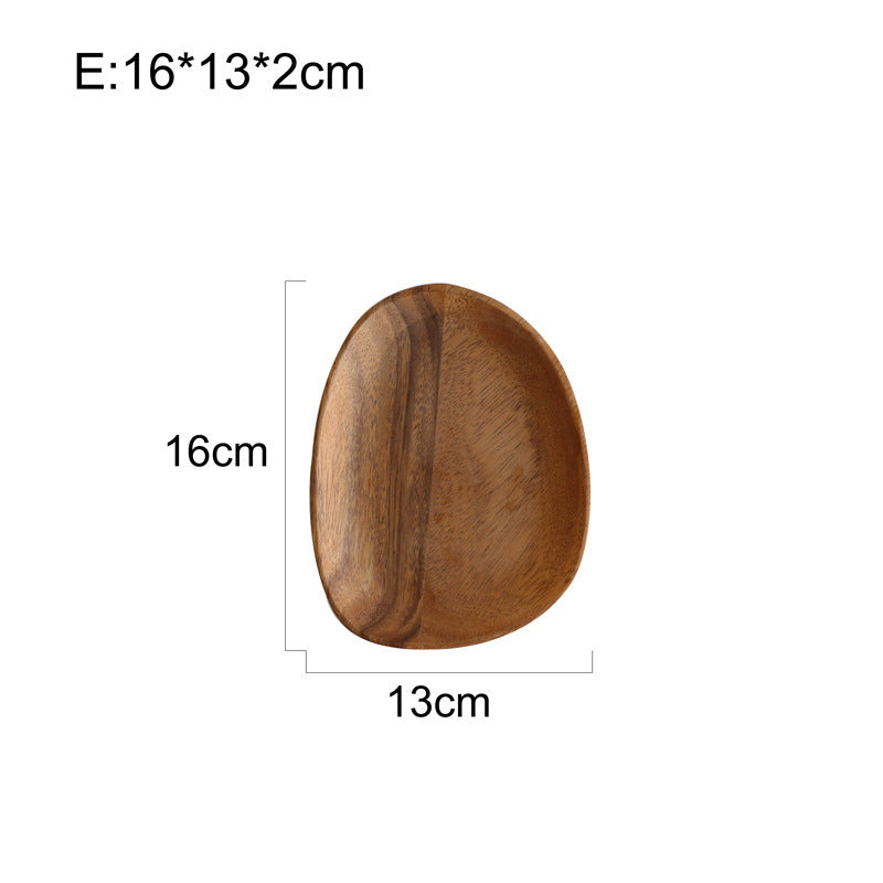 Hand-Polished Acacia Serving Plates