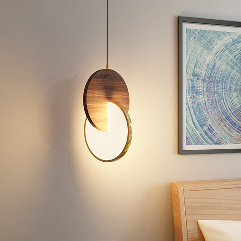 Sculptural Walnut Wood Wall Light