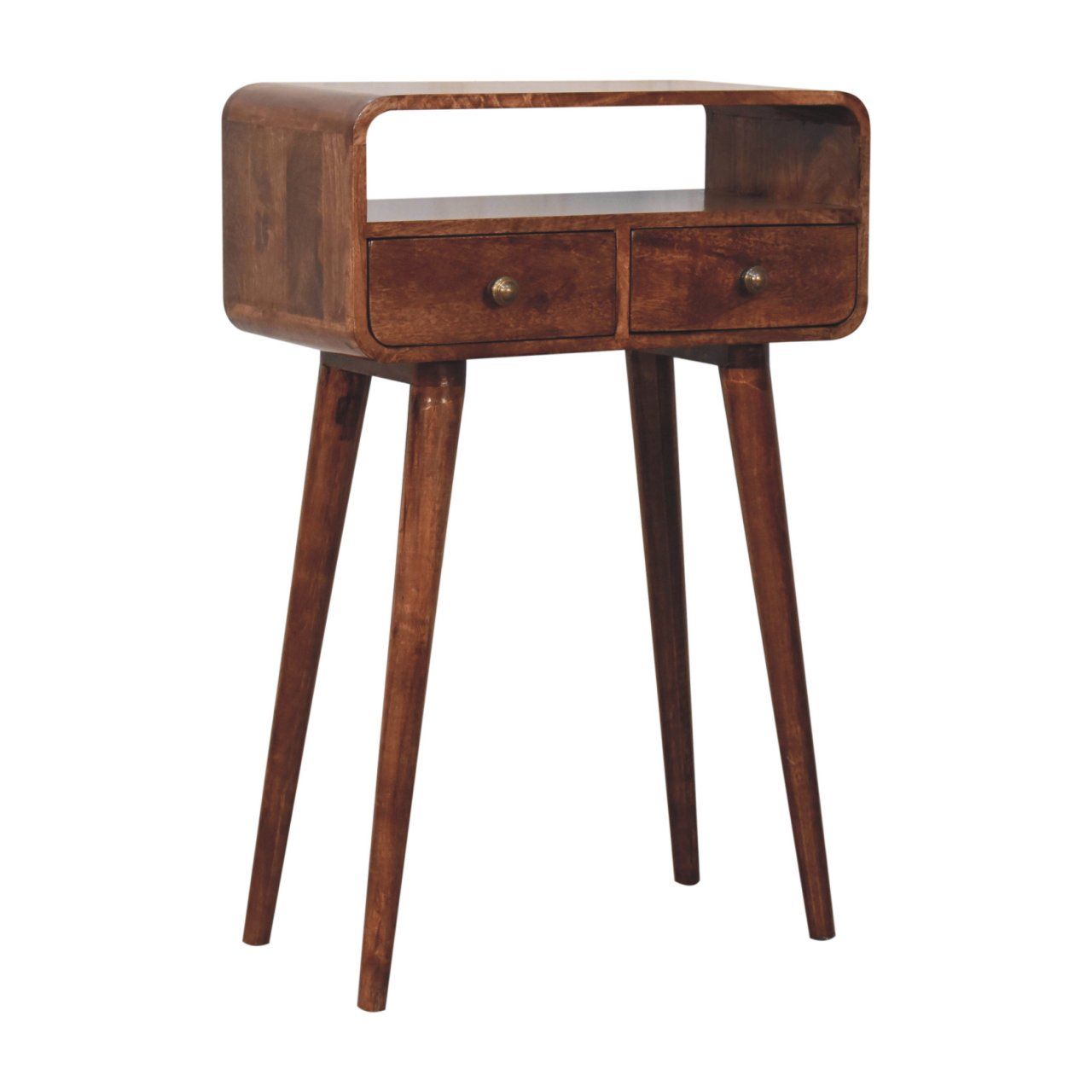 Curved Mango Wood Console Table