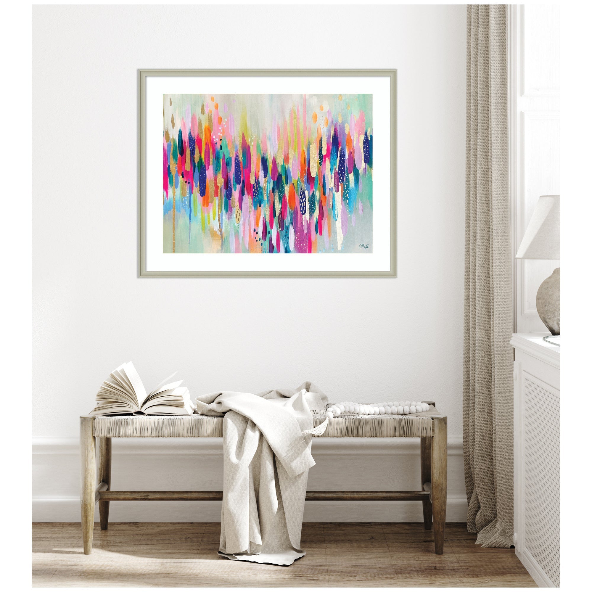 Framed Art Brushstroke 154 Horizontal by Ettavee