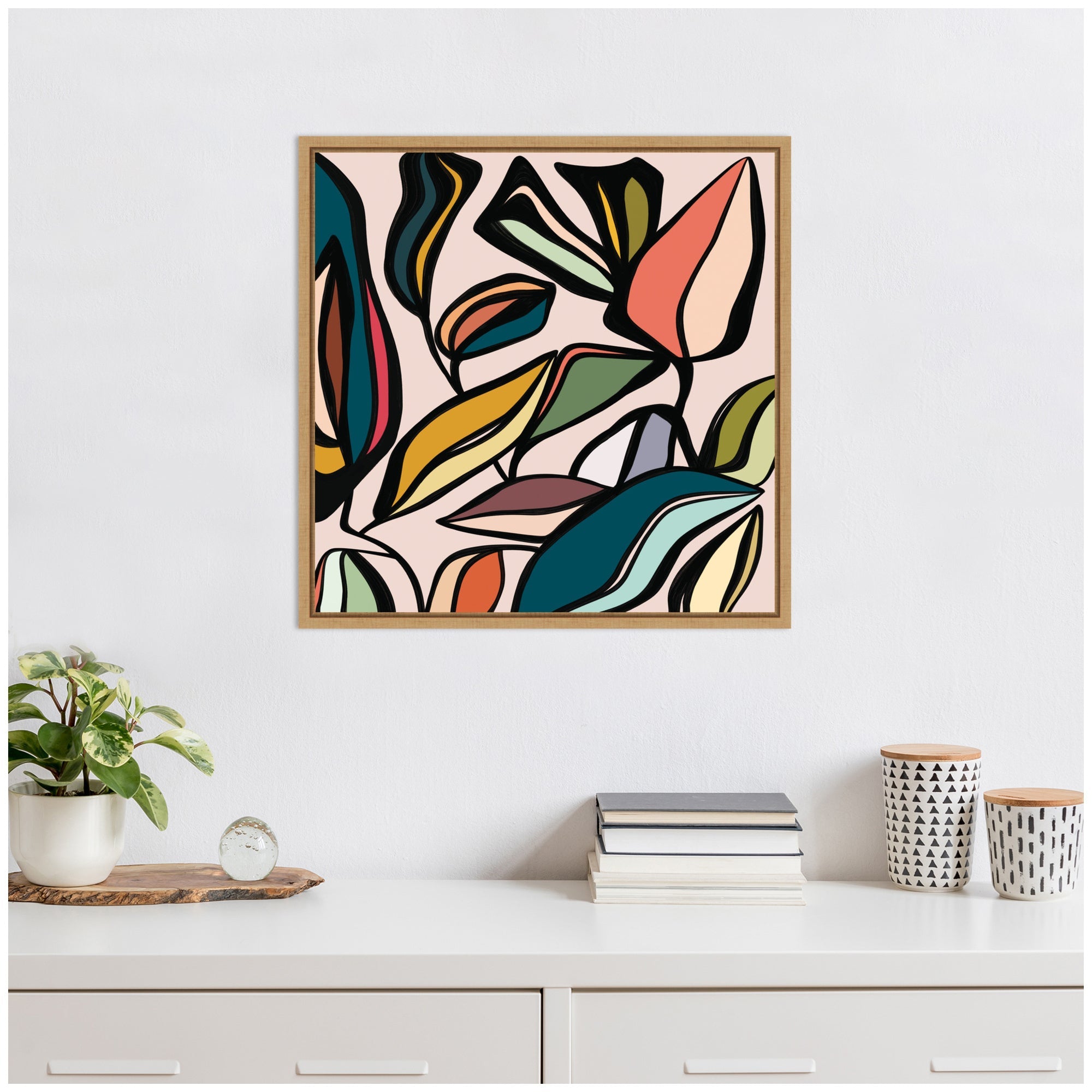 Fanciful Ficus Framed Canvas Wall Art