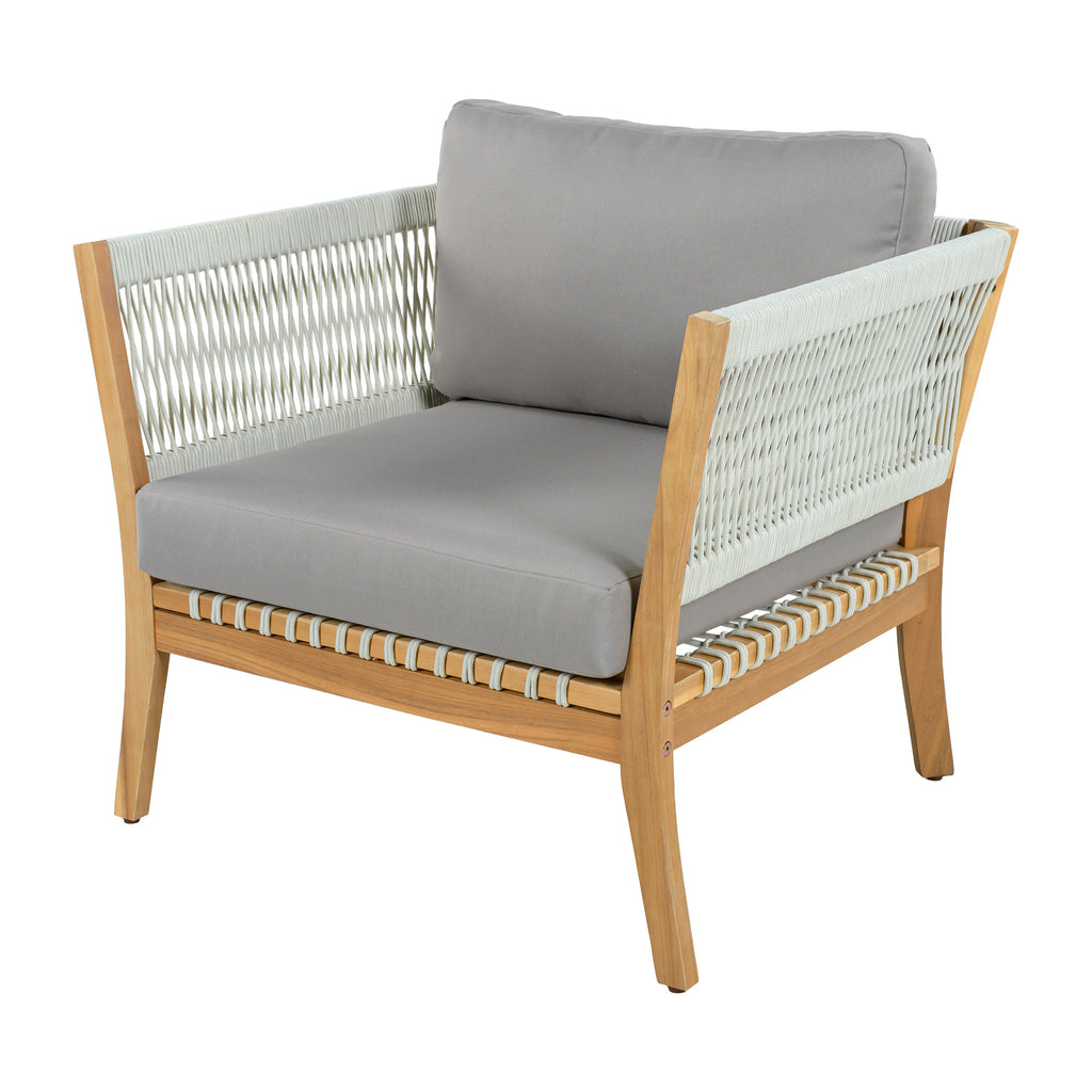 Acacia & Rope Patio Chair — Natural