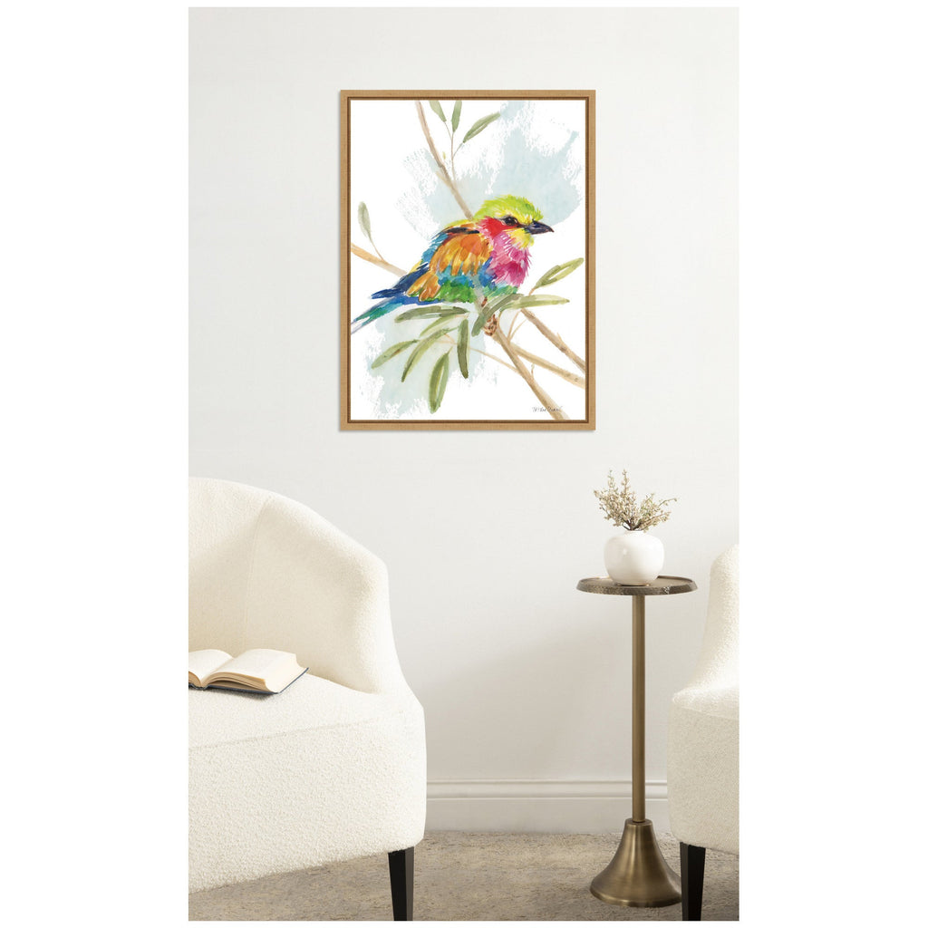 Bright Bird Framed Canvas Art