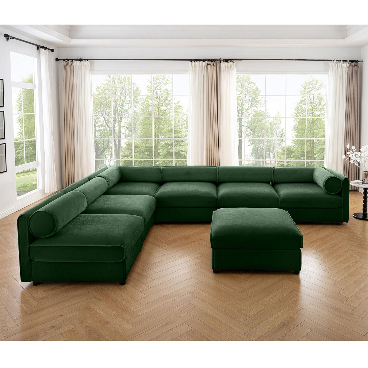 Sculptural Modular Sectional Sofa with Storage