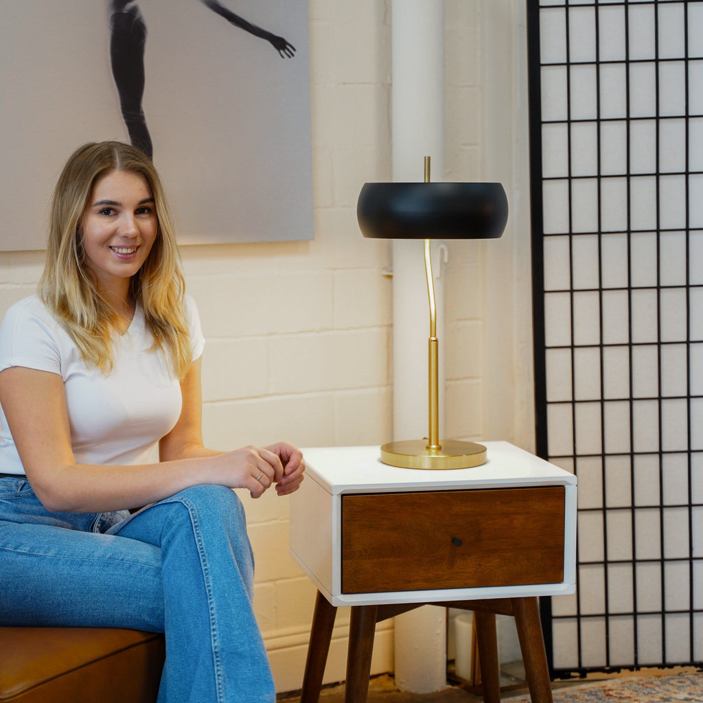Black & Gold Minimalist Table Lamp