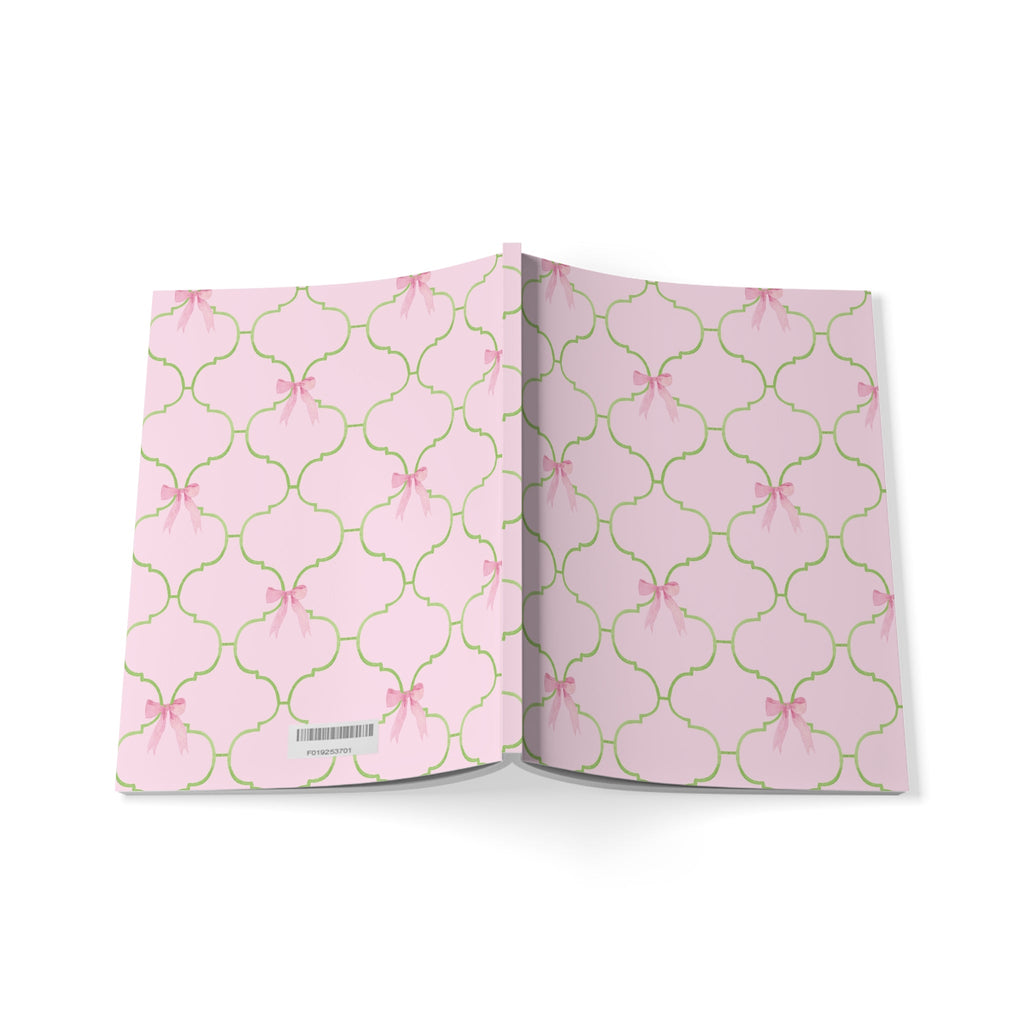 Watercolor Bow Softcover Notebook
