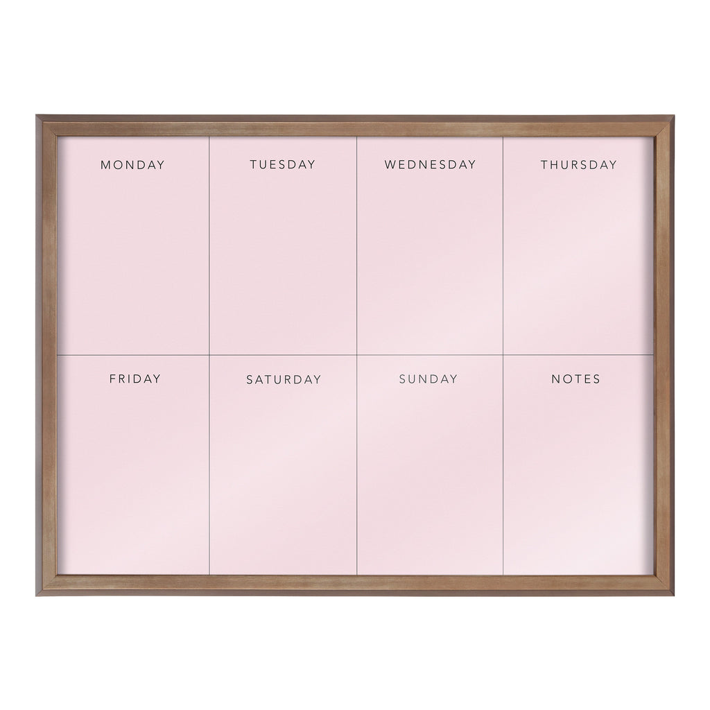 Blake This Week Pink Framed Printed Glass by The Creative Bunch Studio