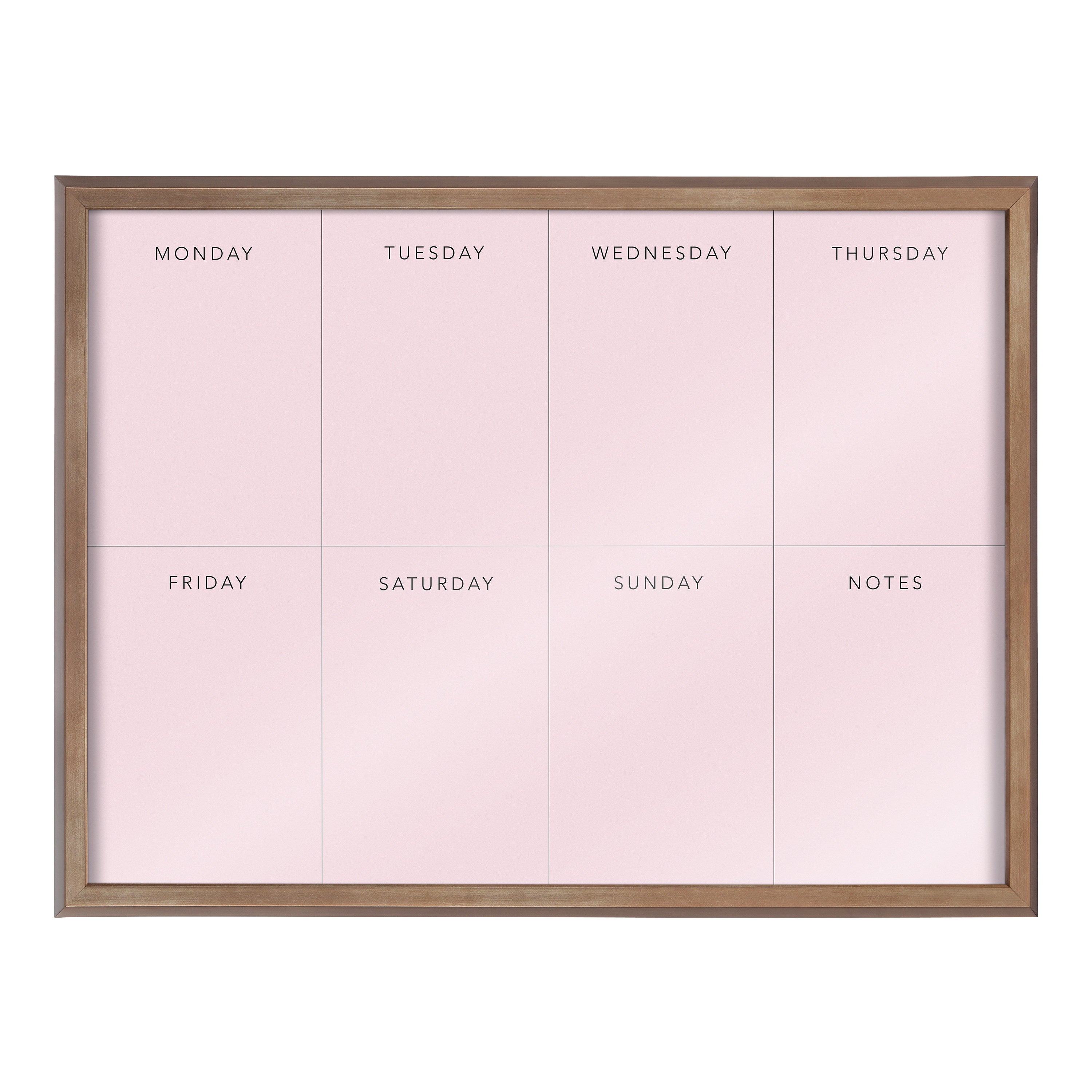 Blake This Week Pink Framed Printed Glass by The Creative Bunch Studio