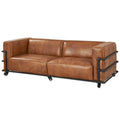 Henry Industrial Modern Leather Sofa (2 Colors Available)