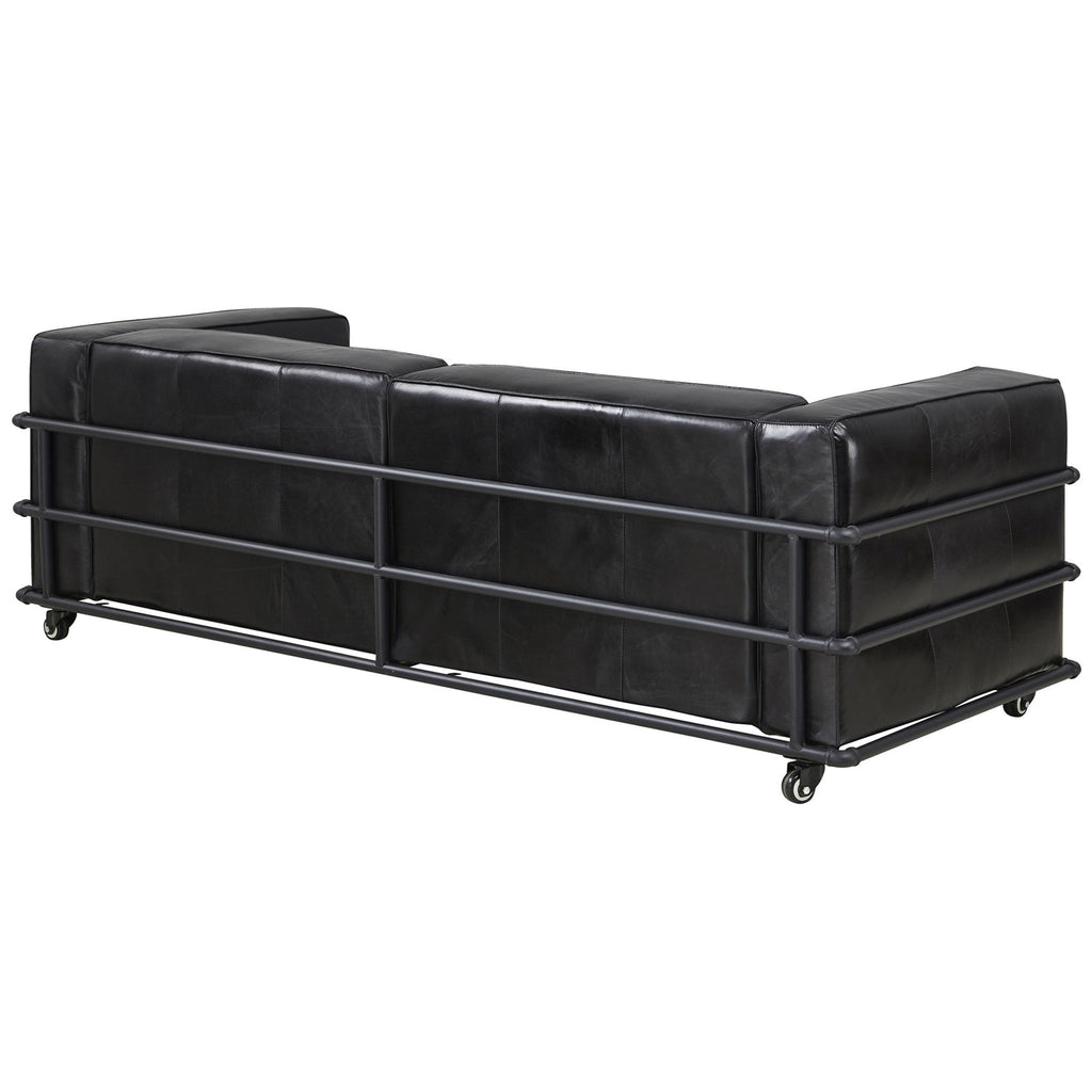 Henry Industrial Modern Leather Sofa (2 Colors Available)
