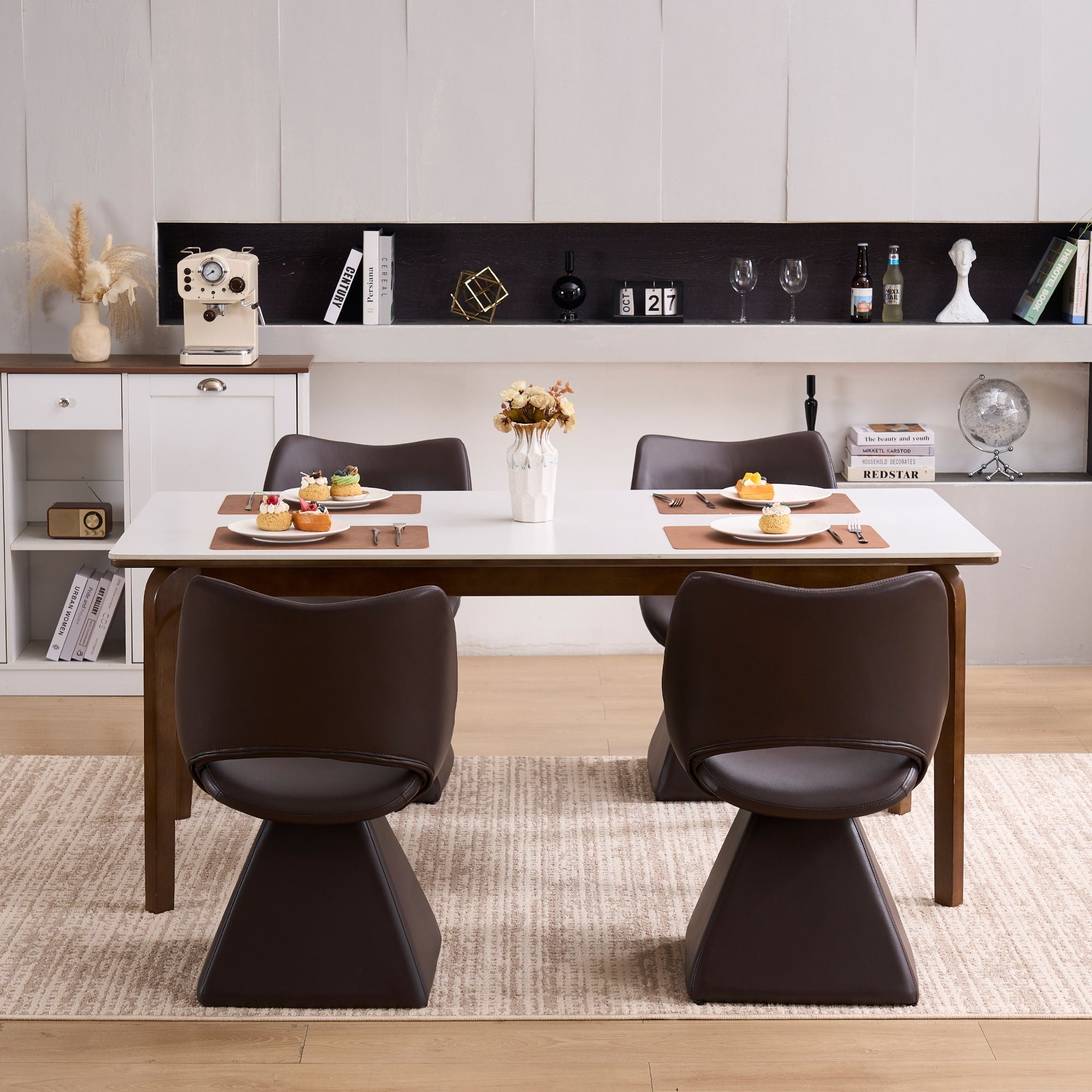 High-Back Swivel Dining Chair