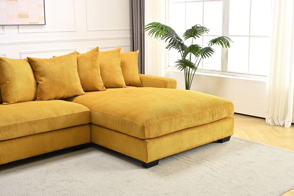 Oversized L-Shaped Sectional Sofa with Chaise