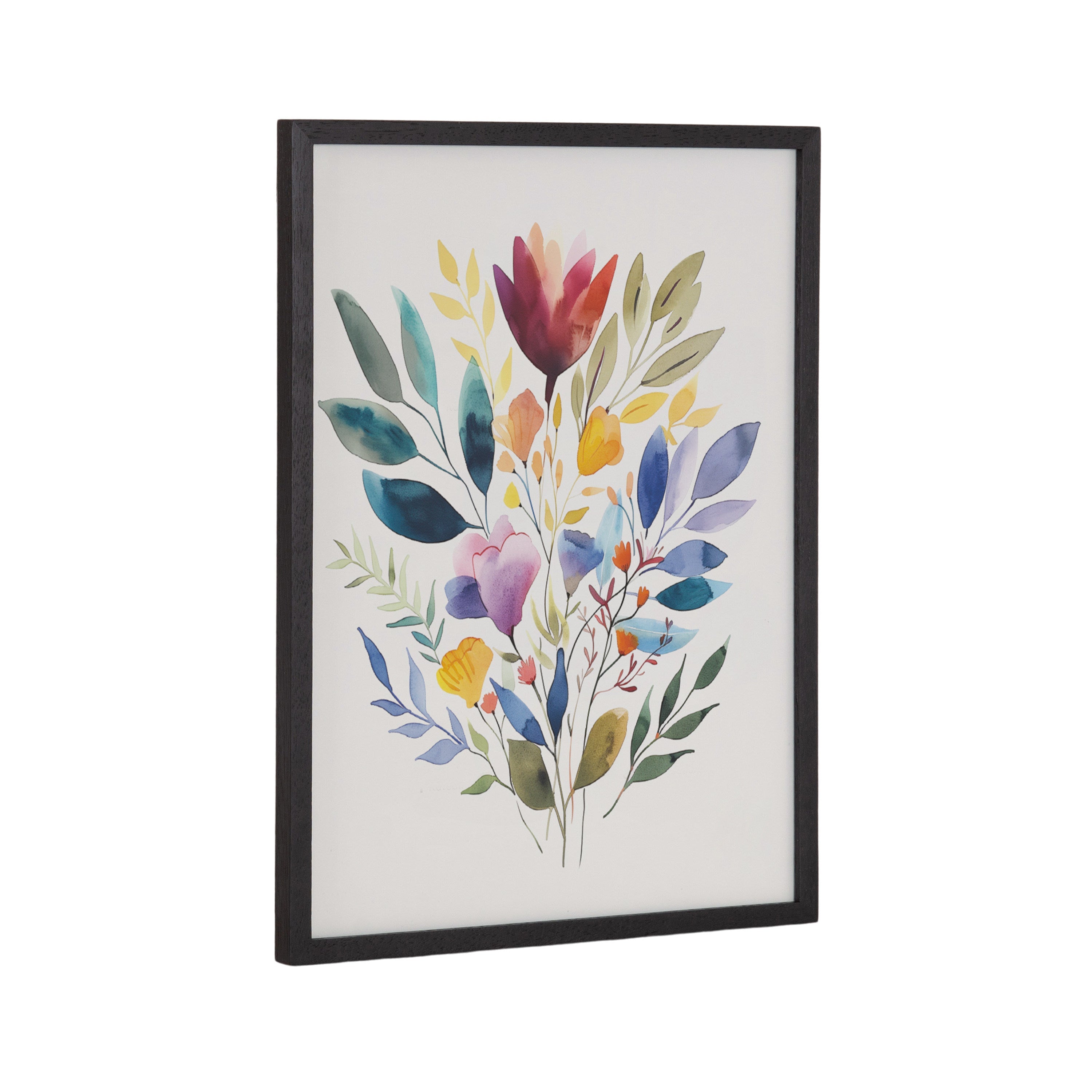 Gallery Jewel Tone Botanical Watercolor Bouquet Print by The Creative Bunch Studio