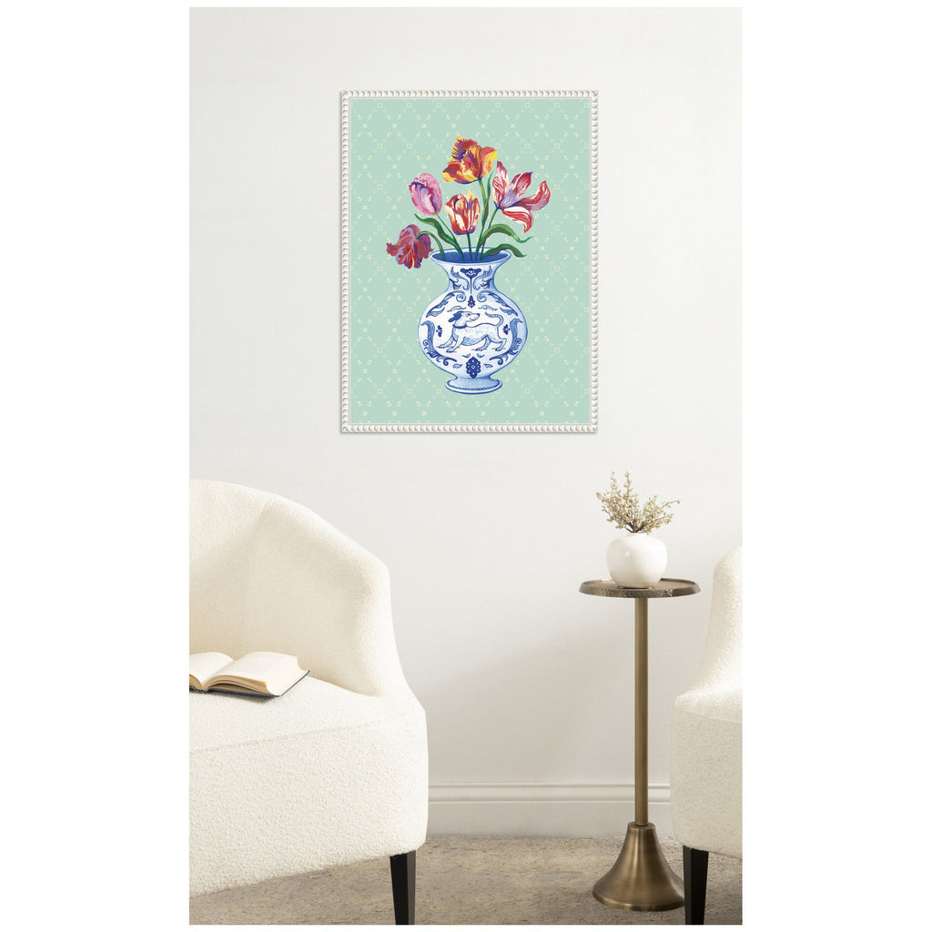Tulip Vase by Lucia Gianello Framed Canvas Wall Art Print