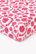 Red Chinoiserie Crib Sheet