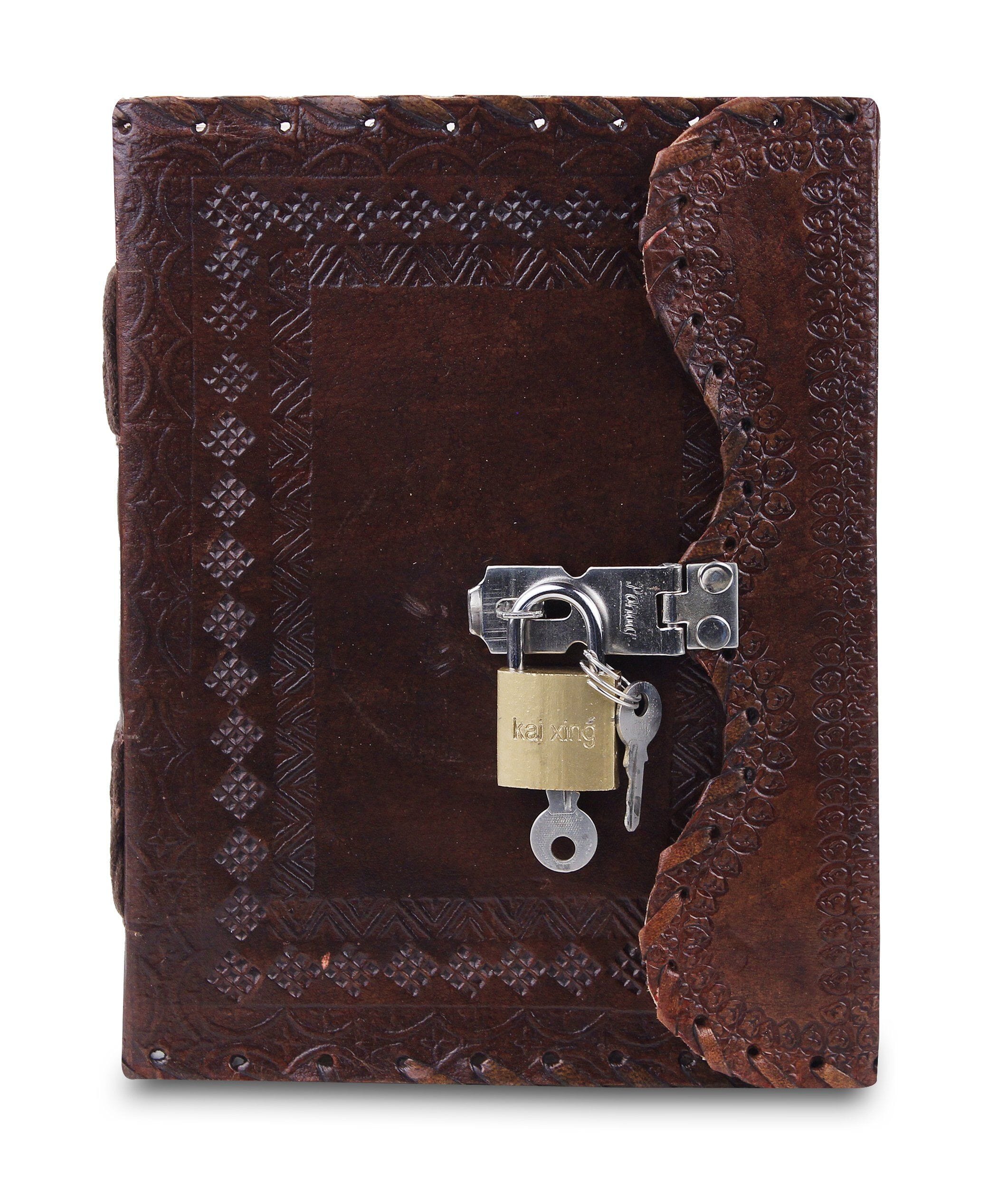 Mohenjo-daro Handcrafted Leather Journal with Lock