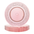 Blush Vintage Glass Plate, Set of 6