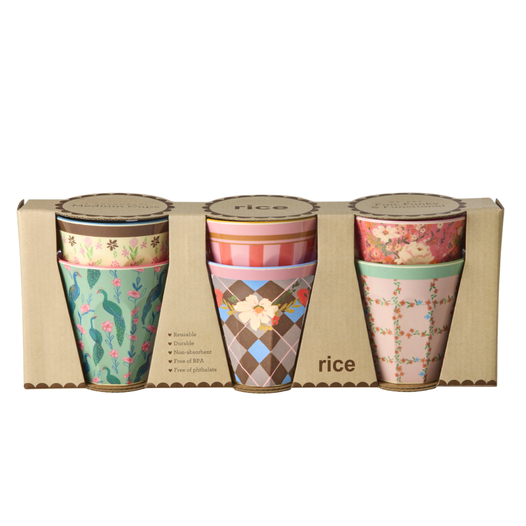 Amore Melamine Cups — Set of 6
