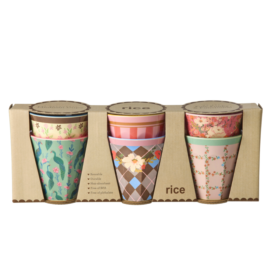 Amore Melamine Cups — Set of 6