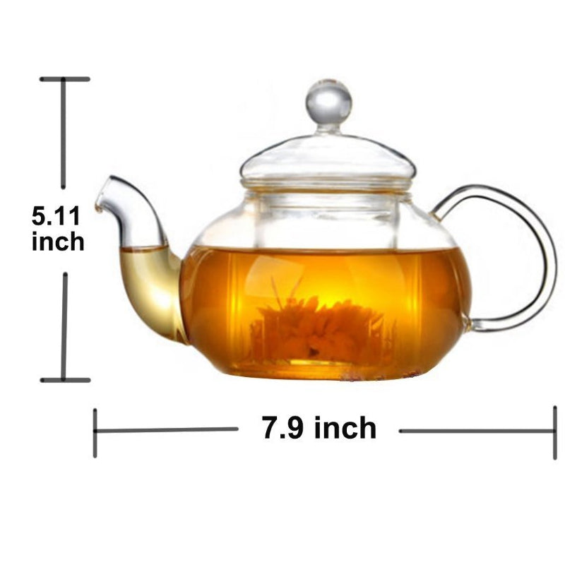 Tea set of tea pot with infuser + warmer and 6 double cups