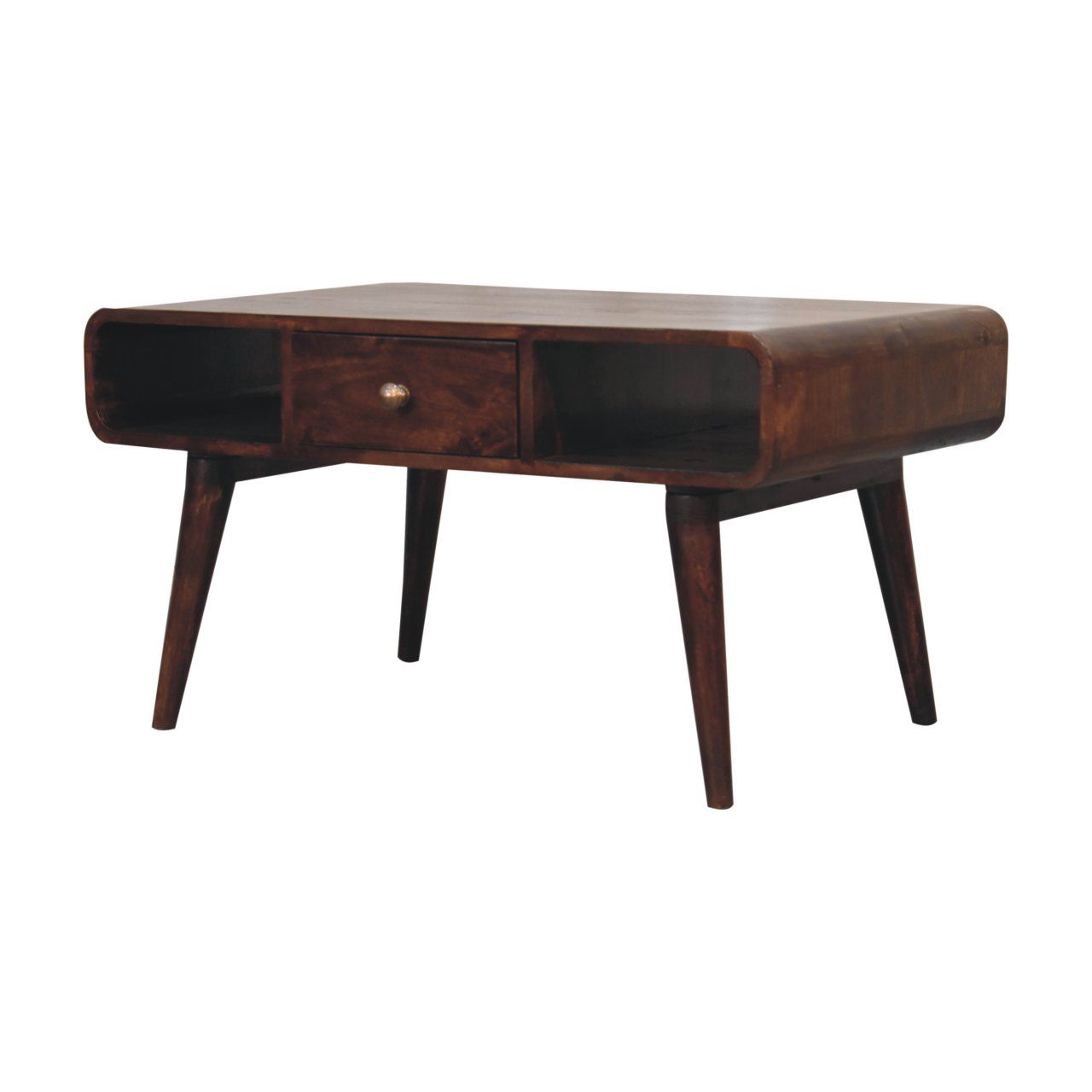 Curved Mango Wood Coffee Table