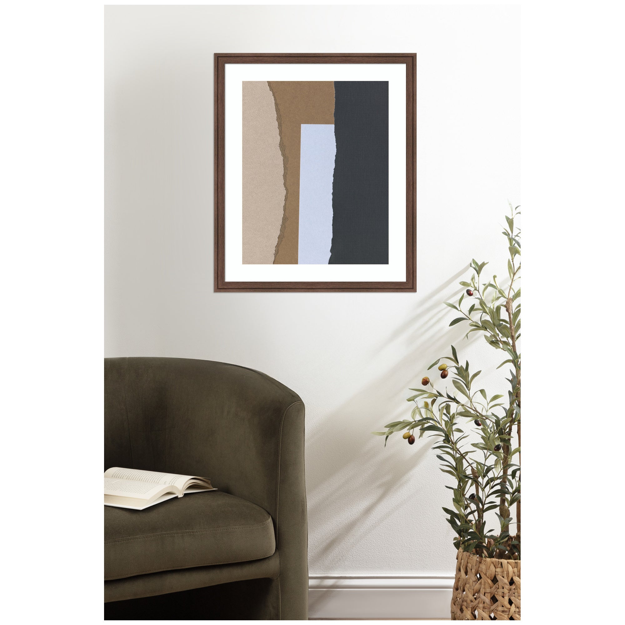 Torn Paper No3 by Mareike Bohmer Framed Wall Art Print