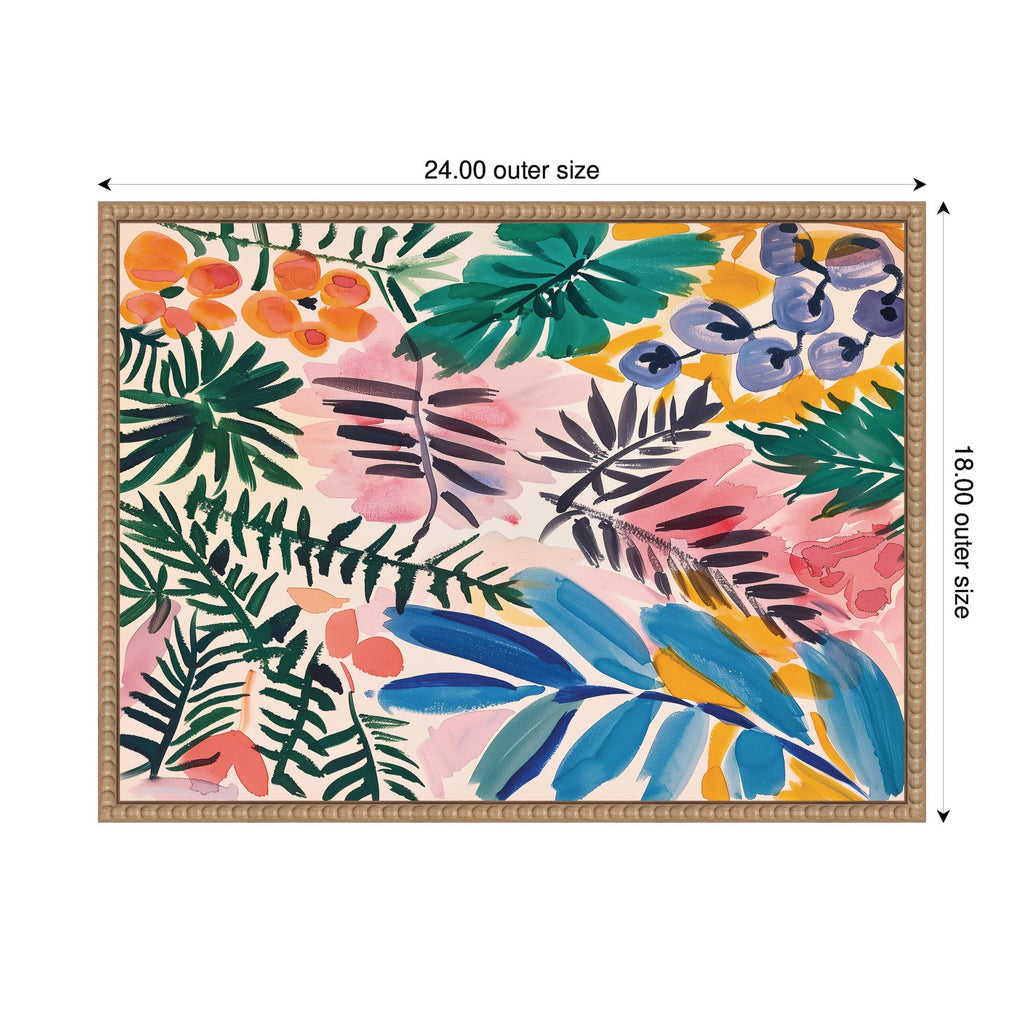 Sylvie Jungle Botanical Framed Canvas by Amy Lighthall