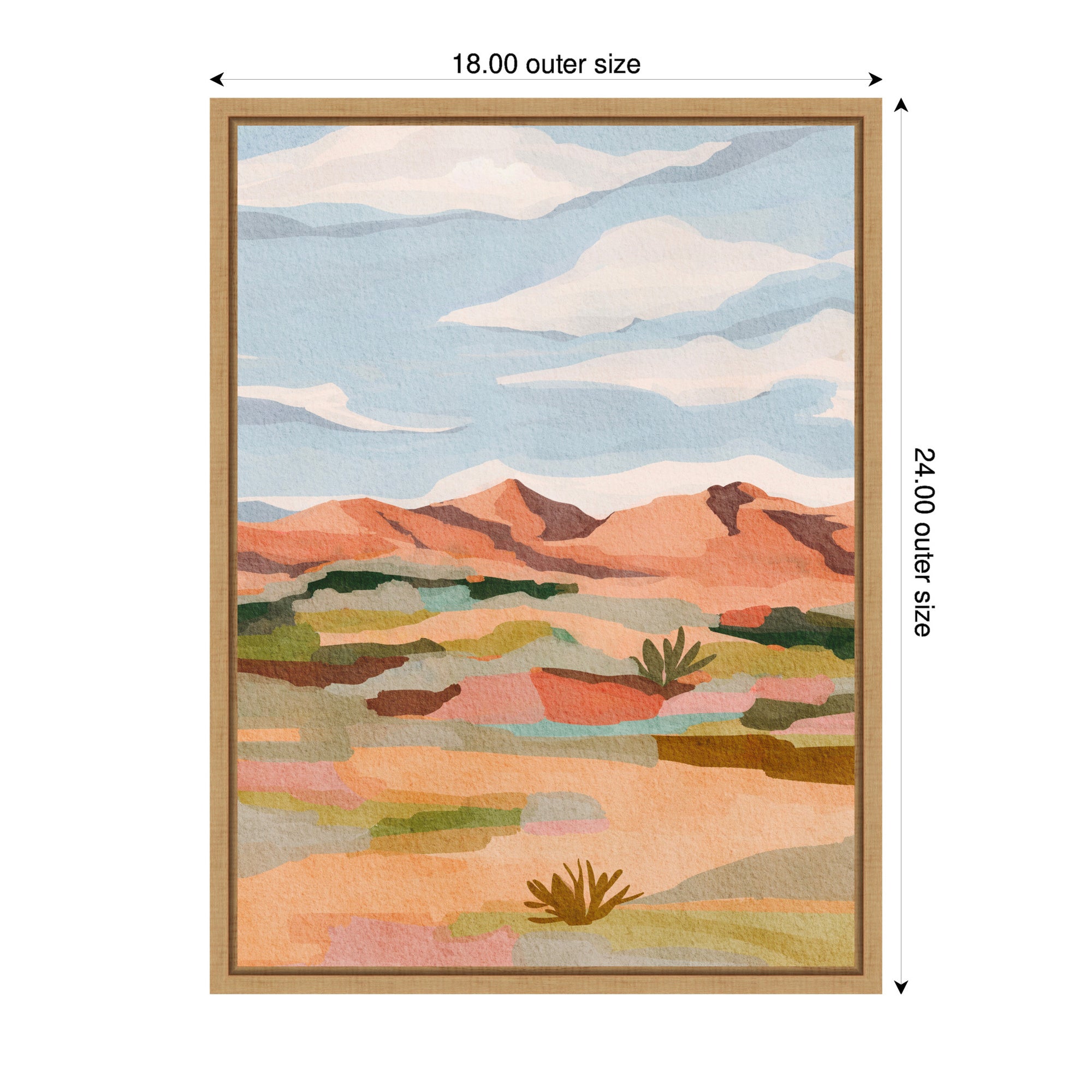 Sylvie Southwestern Dreams l Framed Canvas by Nikita Jariwala