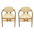Outdoor Accent Armchairs For Patio (Set of 2) - Natural / Teak
