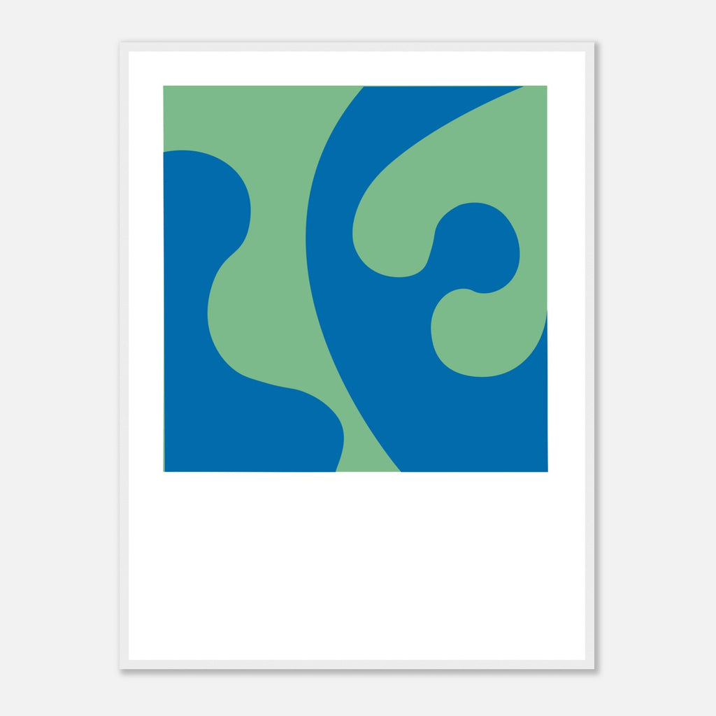 BLUE-GREEN COLOR STUDY Framed Art Print by Holly McWhorter