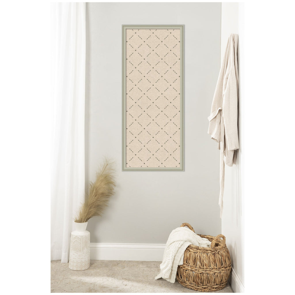 Pinboard Green Lattice Print