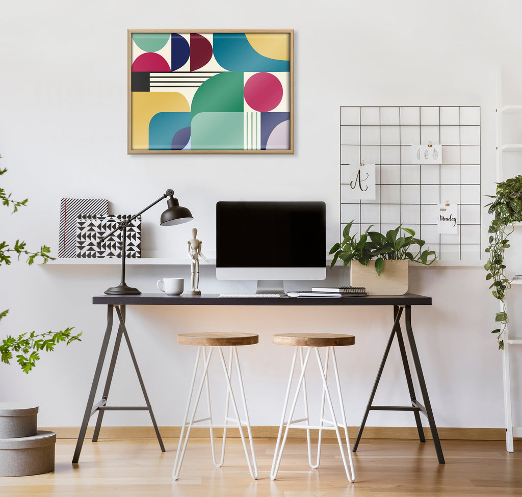 Blake MCM Pattern 12 Framed Printed Art by Rachel Lee of My Dream Wall