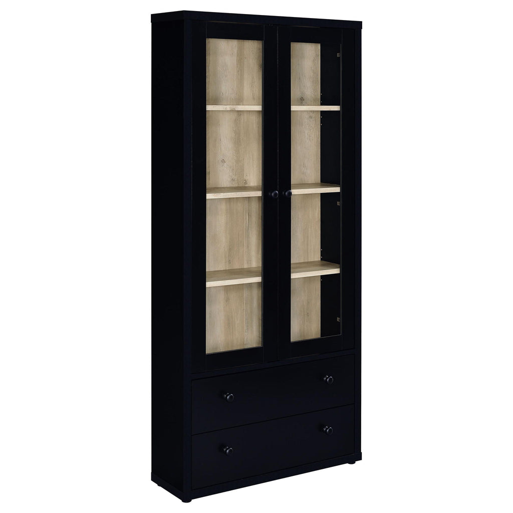 Hawthorne Glass Display Cabinet — Black