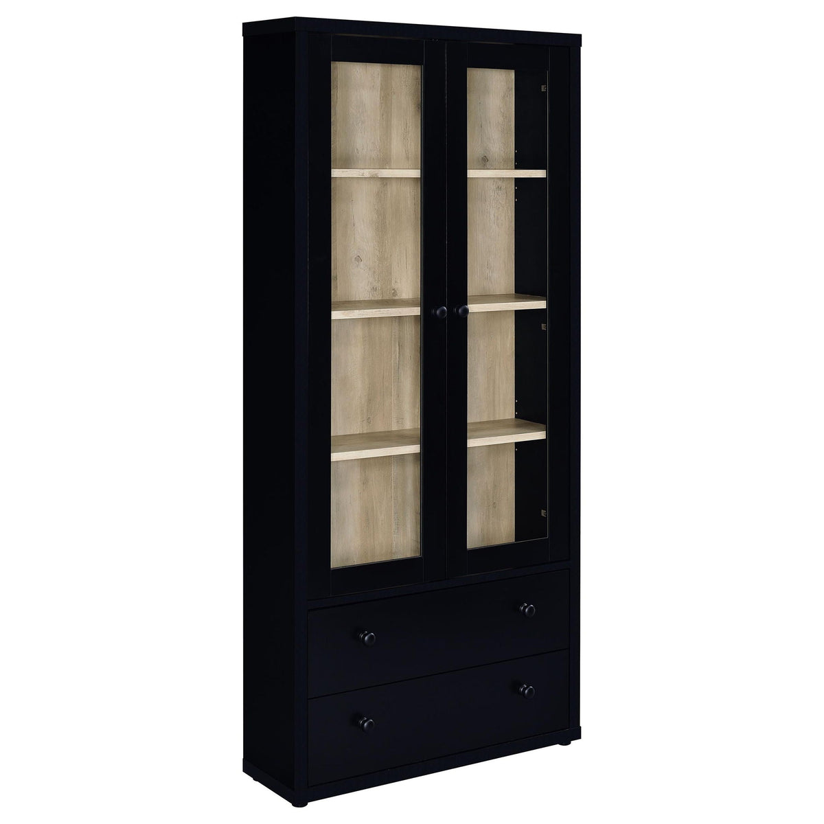 Hawthorne Glass Display Cabinet — Black