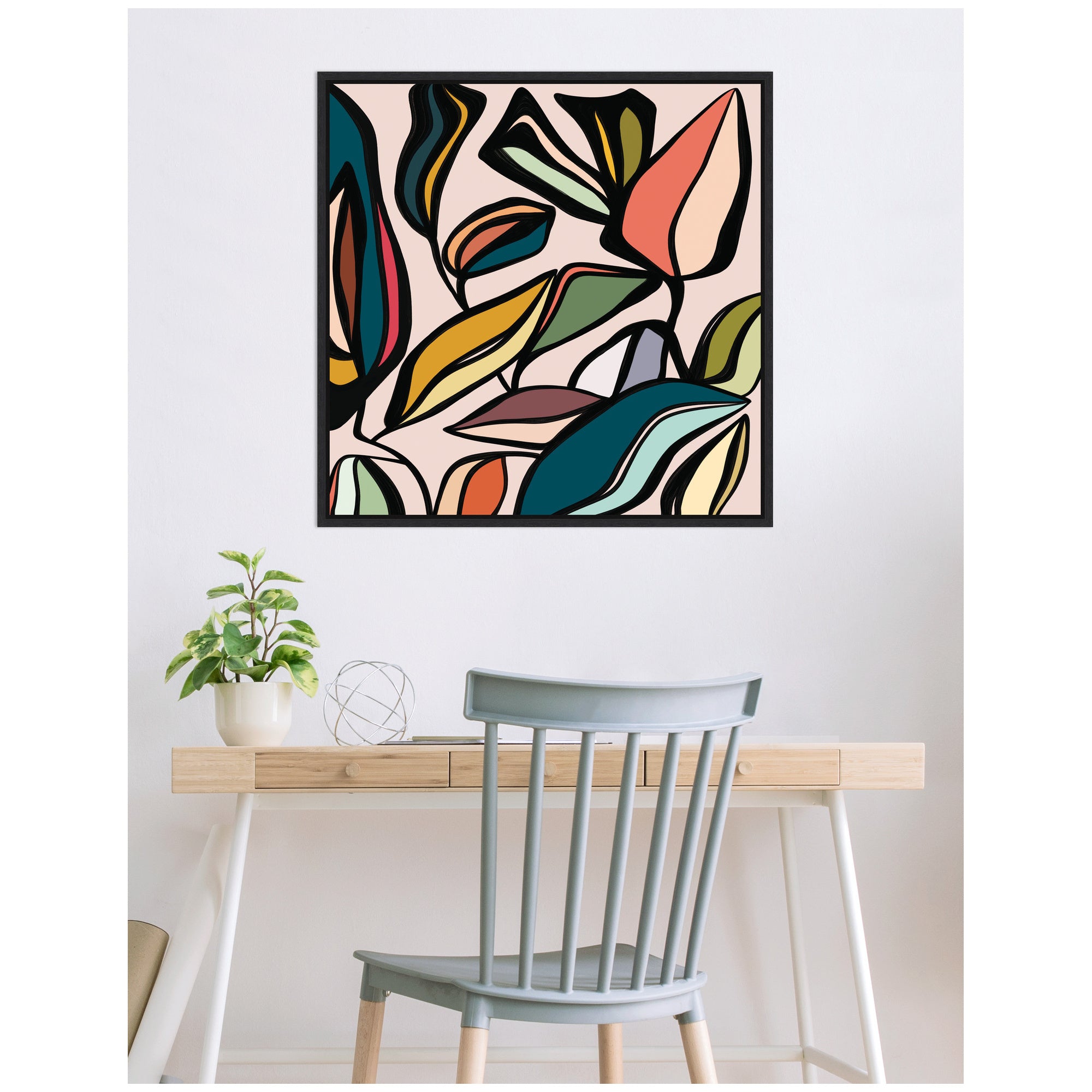 Fanciful Ficus Framed Canvas Wall Art