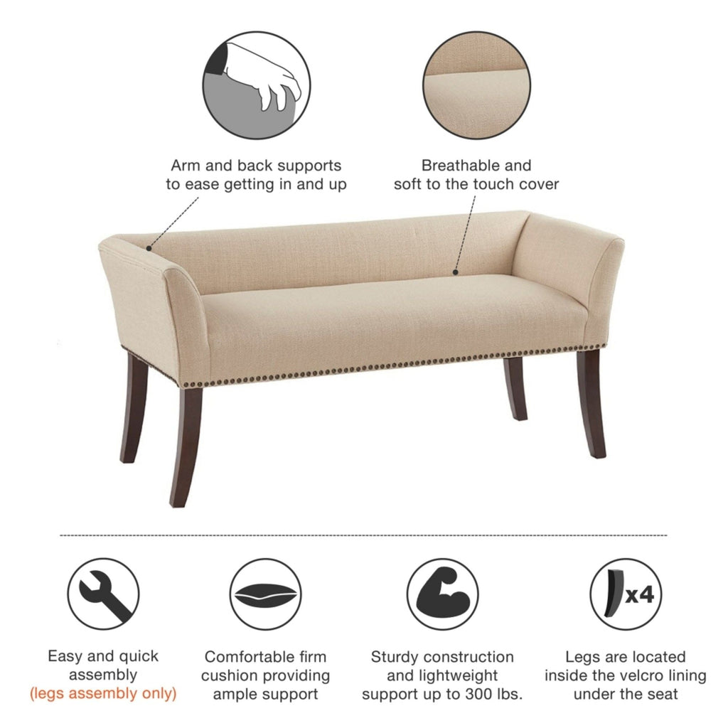 Tailored Upholstered Accent Bench