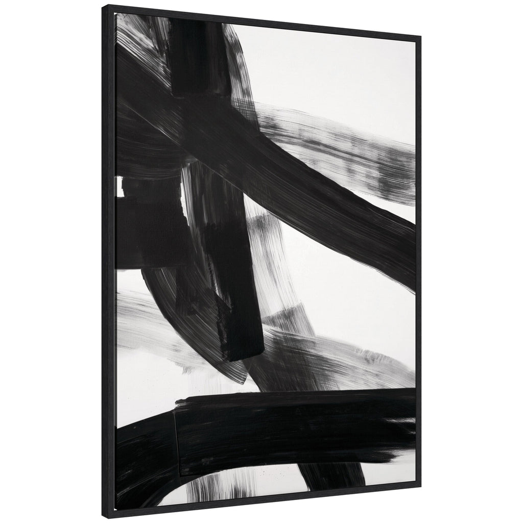 Black Mark No. 1 by Amy Lighthall Framed Canvas Wall Art Print