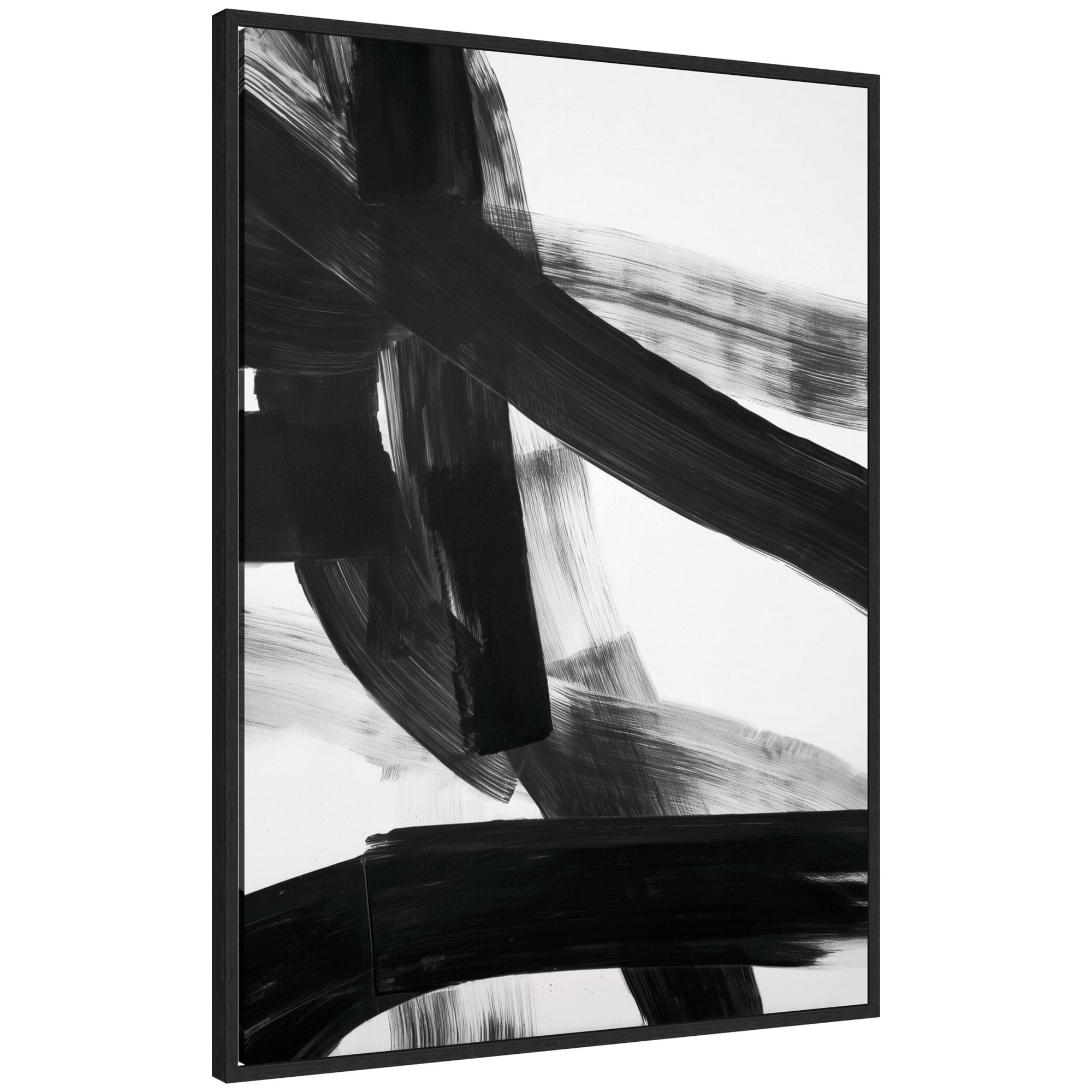 Black Mark No. 1 by Amy Lighthall Framed Canvas Wall Art Print