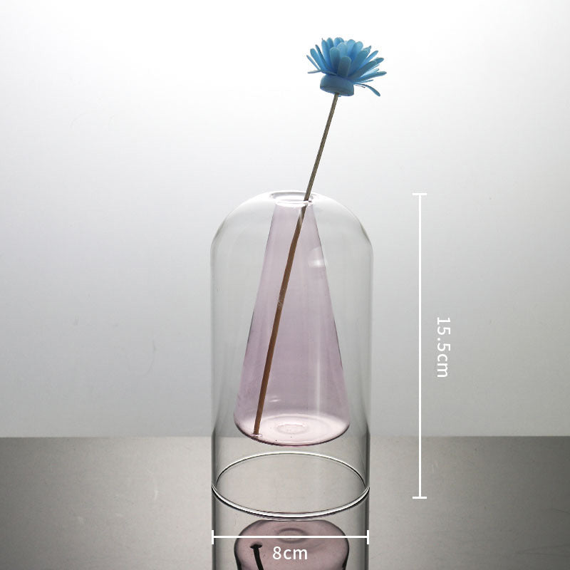 Double-Glass Decorative Vase