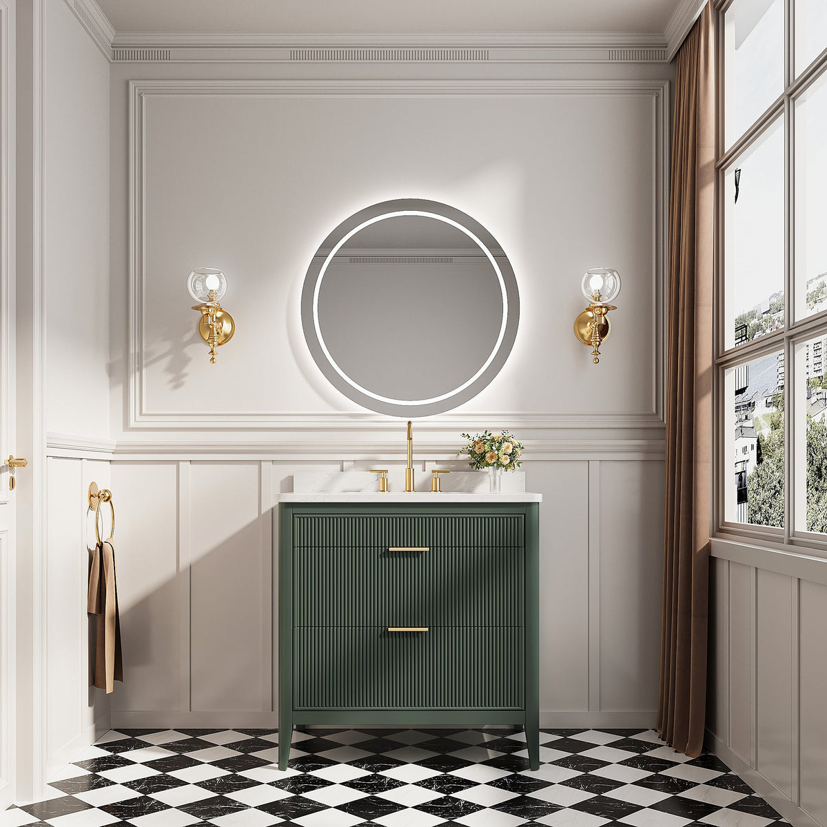 36-Inch Fully Assembled Bathroom Vanity