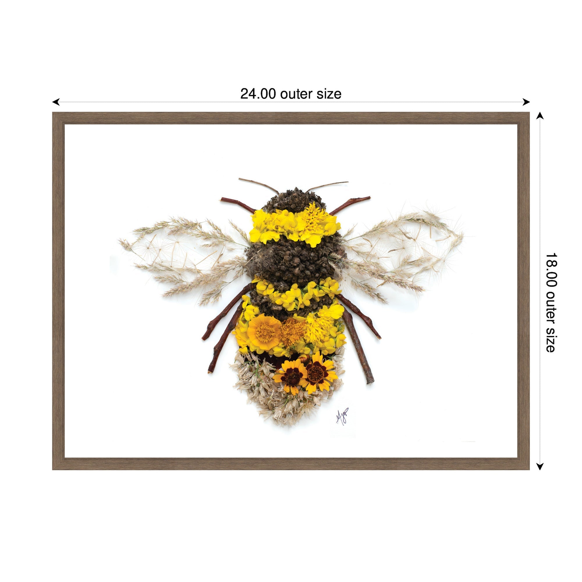 Bumble Bee Framed Canvas Art