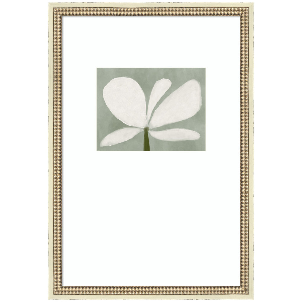 White Floral No. 2 by Gabrielly Guedes Framed Wall Art Print