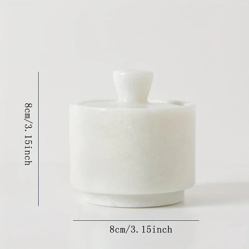 1pc Elegant Marble Salt and Pepper Shaker with Lid - Premium Spice Storage Jar, Kitchen Organizer, Refined High-End Decor for Seasoning Essentials