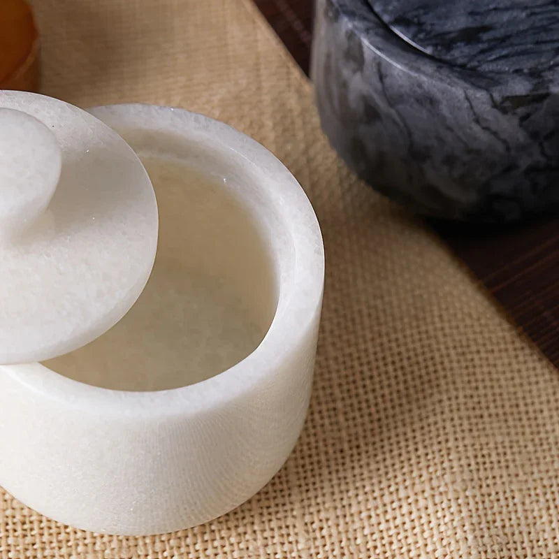 1pc Elegant Marble Salt and Pepper Shaker with Lid - Premium Spice Storage Jar, Kitchen Organizer, Refined High-End Decor for Seasoning Essentials